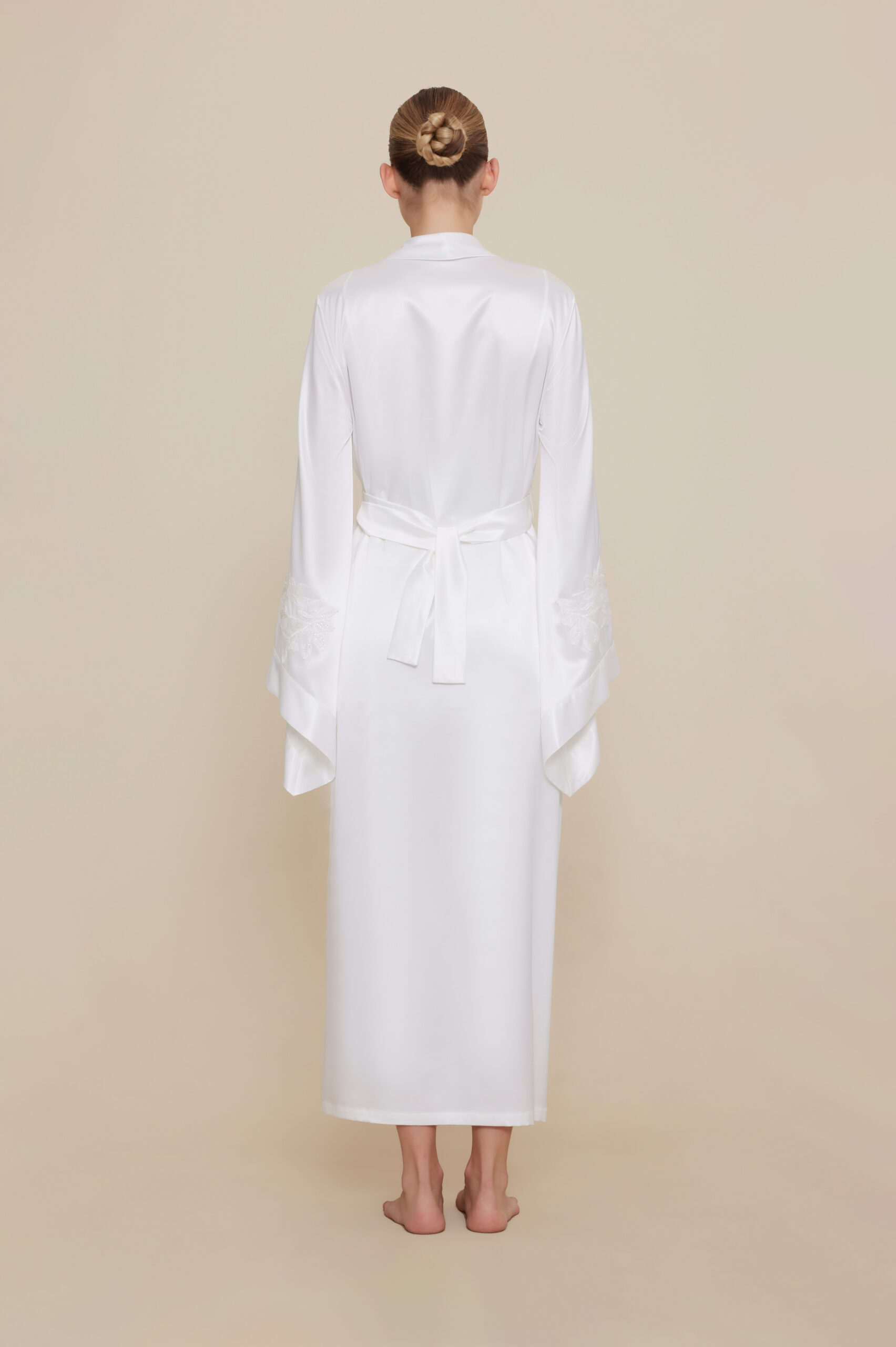 White Seersucker Double Layer Robe | Jerdon Style